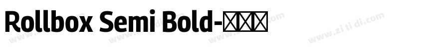Rollbox Semi Bold字体转换